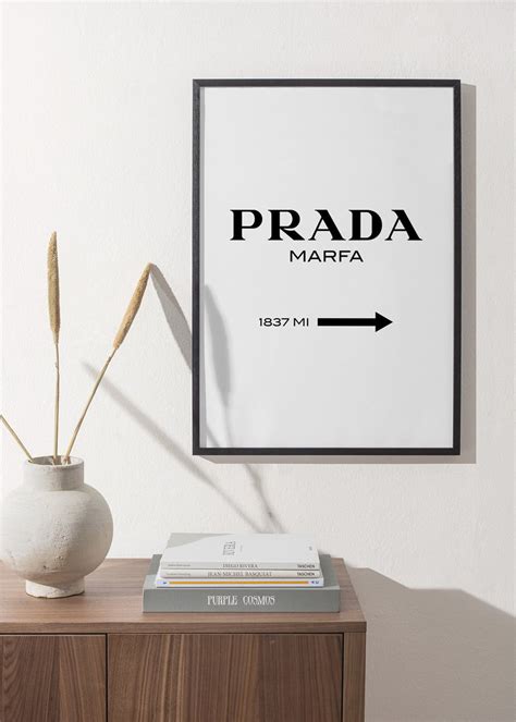 prada framed wall art|Prada marfa print.